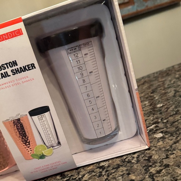 UNDICI Boston Copper and Stainless Steel Cocktail Shaker Set NWT - Picture 4 of 8